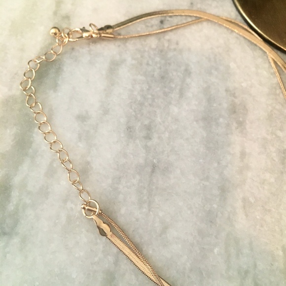 Layered Circle Snake Chain Chic Gold Necklace - Picture 8 of 8